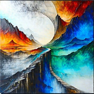 Abstract Encaustic Painting: Infinity represented through textural contrasts