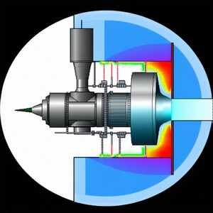 A Large Turbine Engine Is Shown In A 3d Image