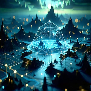 Blockchain Network Visualization With Image, There