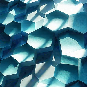Abstract Matte Painting: Hexagonal pattern with shadow play