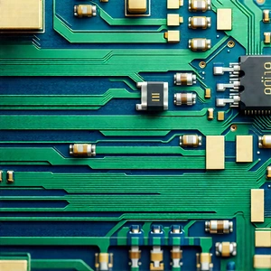 Close-up of electronic circuit
