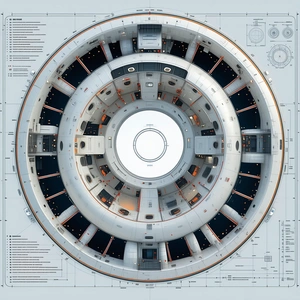 detailed drawing space station