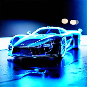 Automotive Technology In Tech Office With Blue Parked