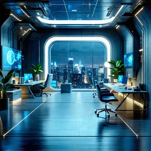 Tech Octane Render: Futuristic Tech Startup Office With Image, There