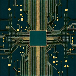 Circuit board with digital particles