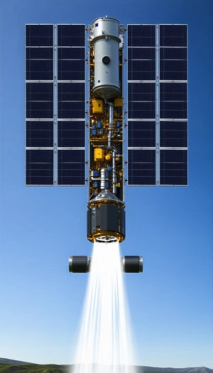 A Spacecraft With A Long, Thin, And Curved Shape