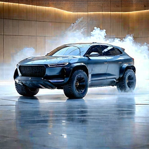 Automotive Technology In Research Center With Black Parked