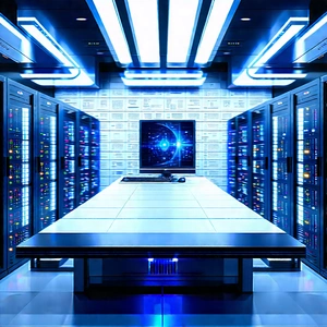 (futuristic:1.24) server room