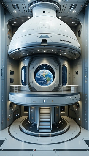 futuristic space station