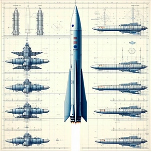 space shuttle shown series drawings