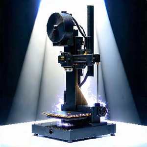 3d Printer With Laser Scanning With Large, Black,