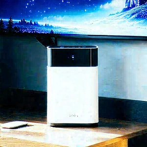 Smart Home Device With Streaming Content With White Purifier