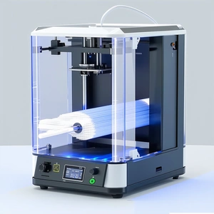 A 3d Printer In Action, Creating A Plastic Object