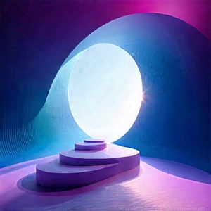Abstract Graphic Design: Infinity Represented Through Layered Elements With Large, White,