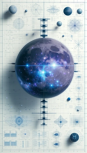 A Large, Blue, Glowing Sphere Is The Centerpiece Of This Image