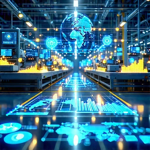Financial Technology In Manufacturing Facility With Factory Floor