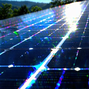 Solar Panel With Holographic Projection With Solar Panel