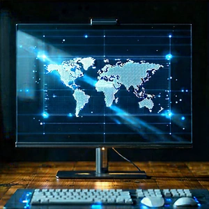 Educational Technology In Field Deployment With Computer Monitor