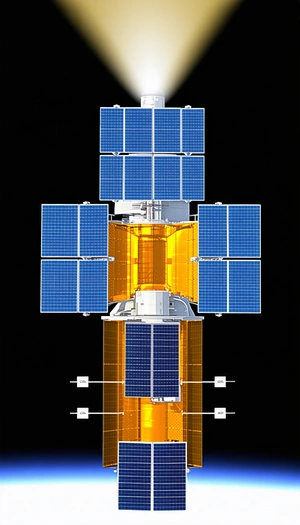 A Space Station Is Shown In A Black And White Photo