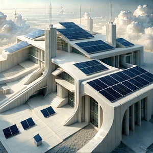 Innovative Renewable Energy (design:1.36) With Large, Futuristic