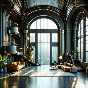 Urban Abstract Design: Urban loft with ornate details
