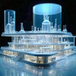 (futuristic:1.4) Research Laboratory With Large, Futuristic