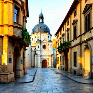 Urban Hdr Photography: Urban street with historic (buildings:1.22)