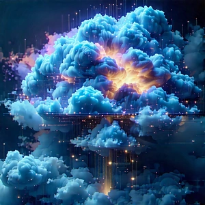 Cloud Computing Visualization With Image, There