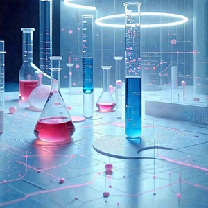 Tech Abstract Design: Futuristic Research Laboratory With Image, There