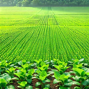 Agricultural Technology In Design Studio With Lush Green