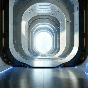Futuristic innovation hub