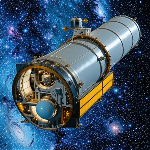 image, there large spacecraft blue