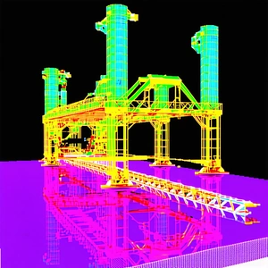 computer-generated model large industrial structure