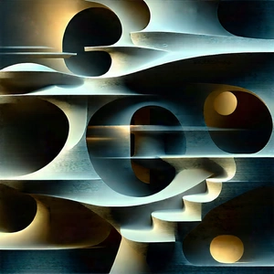 (futuristic:1.24) Digital Workspace With Black White