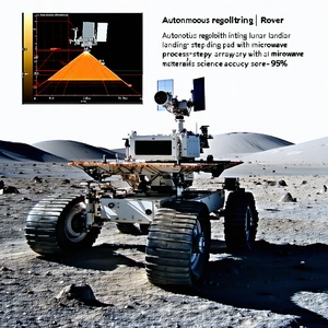 A White Rover Vehicle On A Rocky Terrain, Likely On The Moon