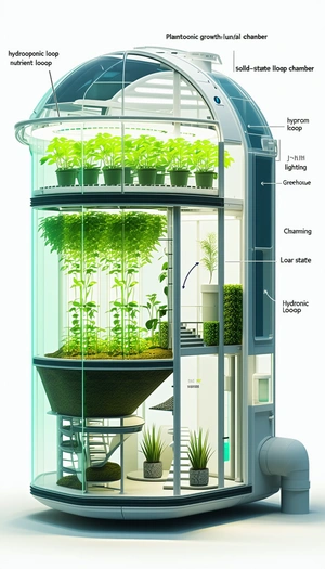 The Image Is A Three-dimensional Drawing Of A Building With A Large Greenhouse On Top
