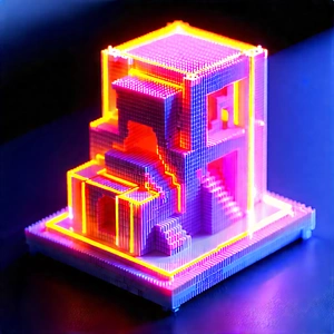 3d Printer With Neon Accents With Brightly Lit,