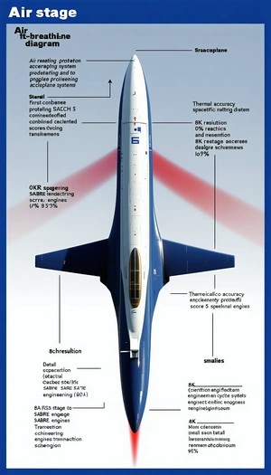 The Image Is A Diagram Of A Jet Engine, Showing The Various Components And Their Functions