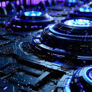 Close-up of sensor array