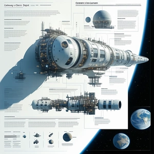 large spacecraft shown diagram