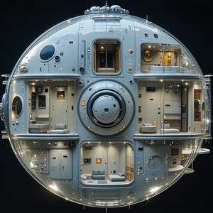 The Image Is A Computer-generated (cgi) Model Of A Space Station