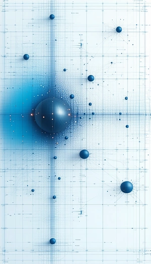 A Blue And White Sphere, Which Is The Central Focus Of The Scene