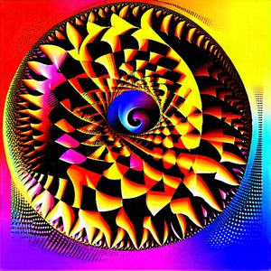 Abstract Landscape Photography: Fractal pattern with (vibrant:1.1) color palette