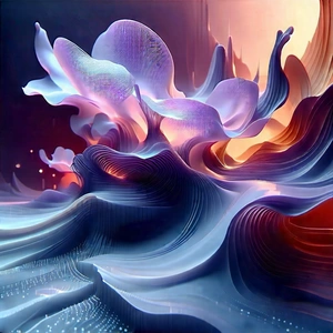 Abstract Cyberpunk Style: Fluid dynamics captured in abstract form