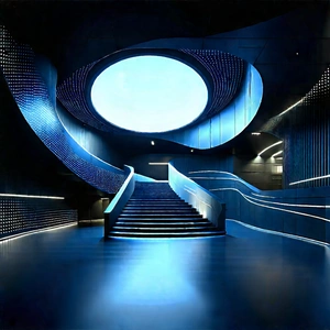Futuristic Innovation Hub With Large
