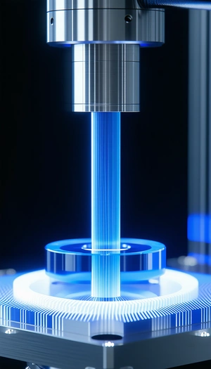 A Blue Light That Is Shining Brightly, Creating A Mesmerizing Effect