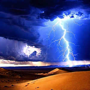 Nature Tilt-shift Photography: Lightning Over Desert With Captures Beautiful