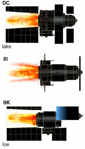 The Image Is A Series Of Three Diagrams, Each Showing A Different Perspective Of A Spacecraft