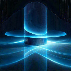 Machine Learning Visualization With Large, Blue,