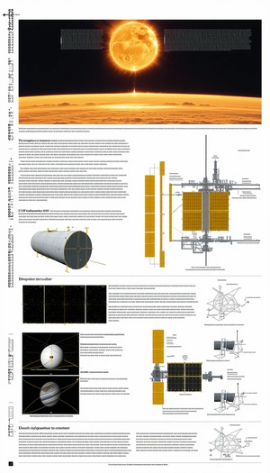 The Image Is A Poster That Showcases A Space Station, With A Focus On The Living Quarters